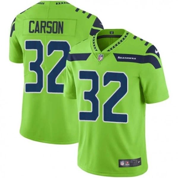 Men Seattle Seahawks #32 Chris Carson Nike Green Vapor Limited NFL Jersey->seattle seahawks->NFL Jersey